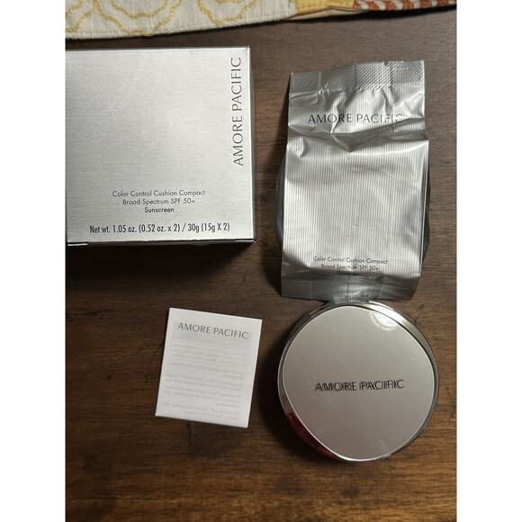 AmorePacific Color Control Cushion Compact SPF 50 #106 Medium Pink + Refill NEW - Picture 1 of 7